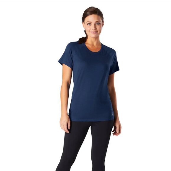 Smartwool Merino Plant-Based Dye Short Sleeve Tee Indigo Blue XS - Picture 1 of 6